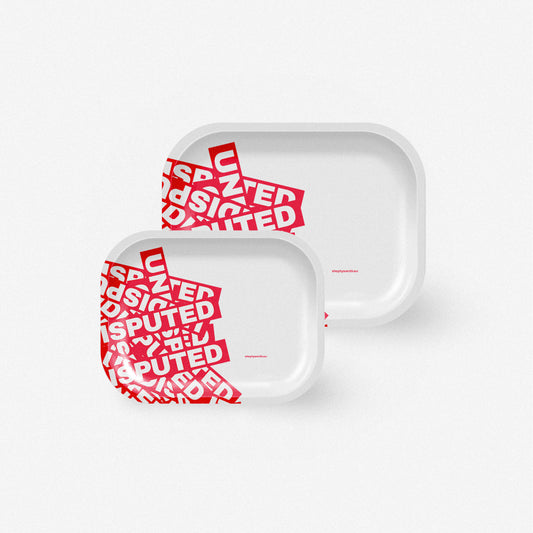 Rolling Tray – White ”Undisputed" (Medium Size)
